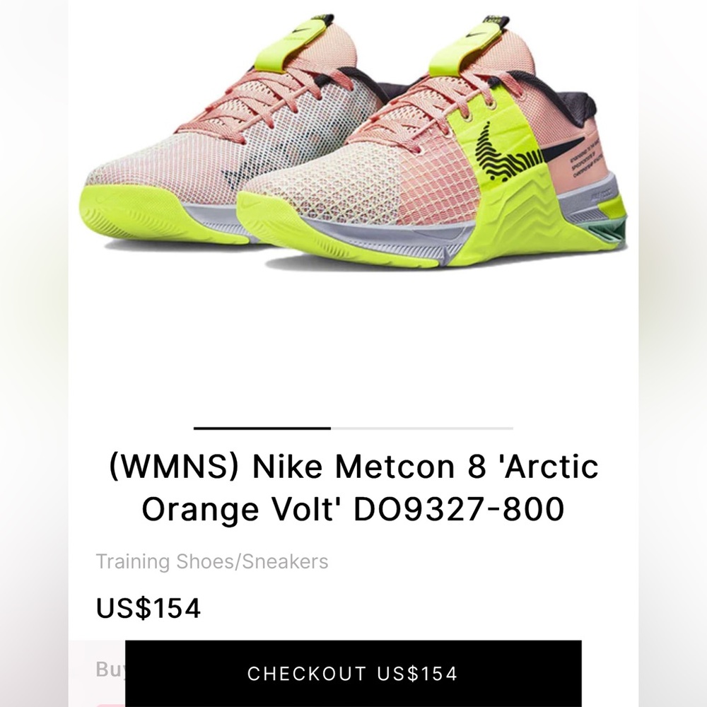Nike Metcon 8 'Arctic Orange Volt' - Wmns 6.5